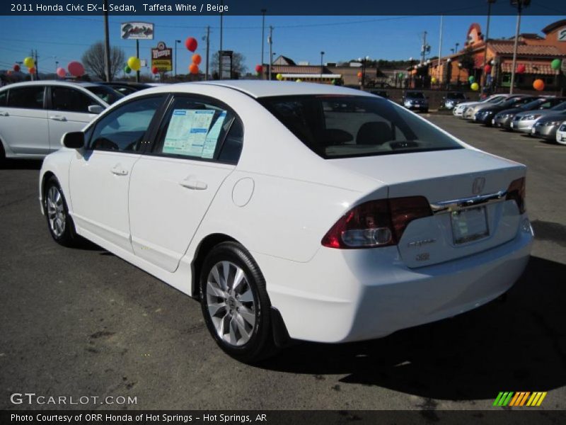 Taffeta White / Beige 2011 Honda Civic EX-L Sedan