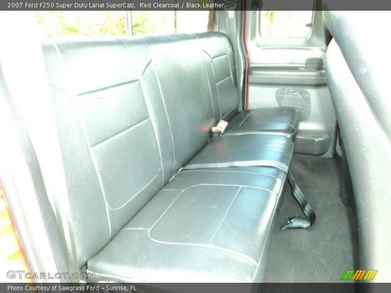  2007 F250 Super Duty Lariat SuperCab Black Leather Interior