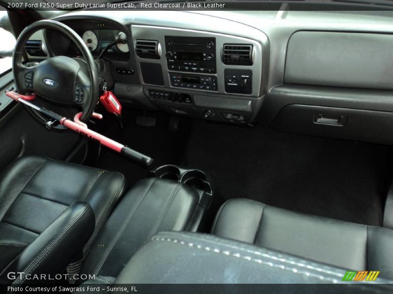 Red Clearcoat / Black Leather 2007 Ford F250 Super Duty Lariat SuperCab