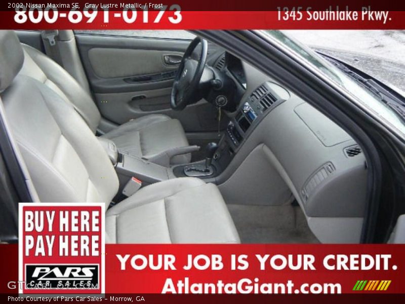 Gray Lustre Metallic / Frost 2002 Nissan Maxima SE