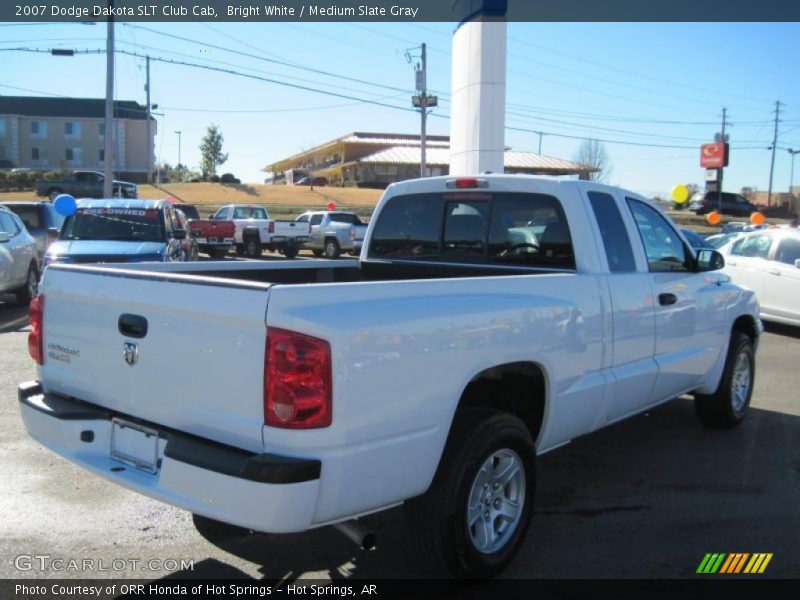 Bright White / Medium Slate Gray 2007 Dodge Dakota SLT Club Cab