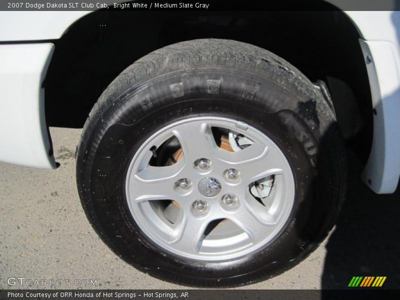 Bright White / Medium Slate Gray 2007 Dodge Dakota SLT Club Cab