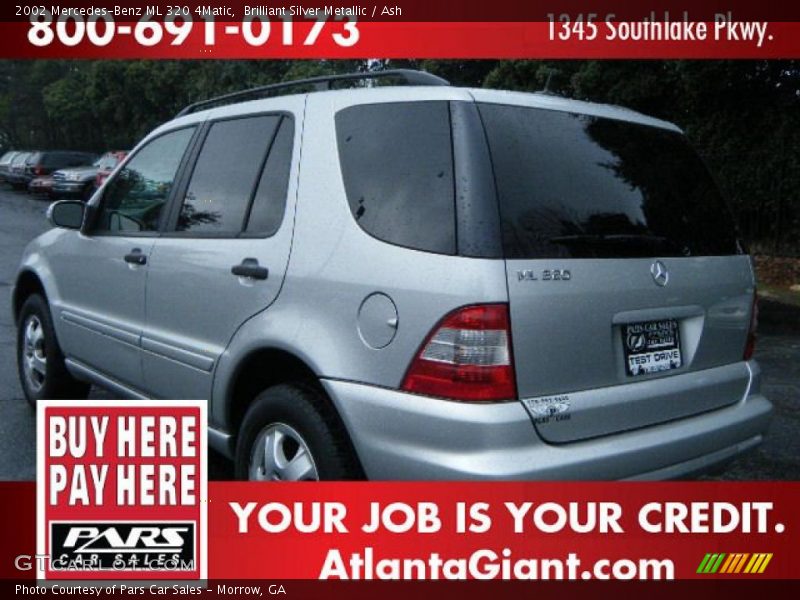 Brilliant Silver Metallic / Ash 2002 Mercedes-Benz ML 320 4Matic