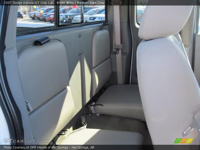 Bright White / Medium Slate Gray 2007 Dodge Dakota SLT Club Cab