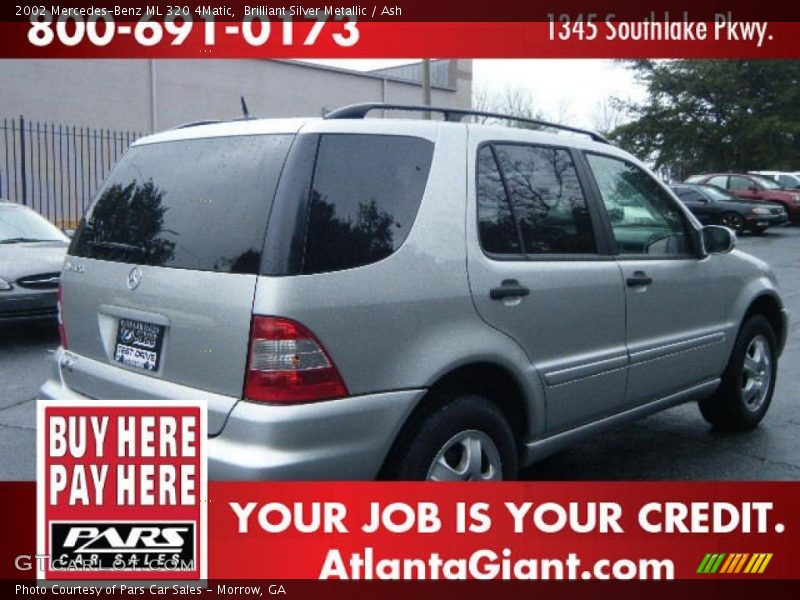 Brilliant Silver Metallic / Ash 2002 Mercedes-Benz ML 320 4Matic