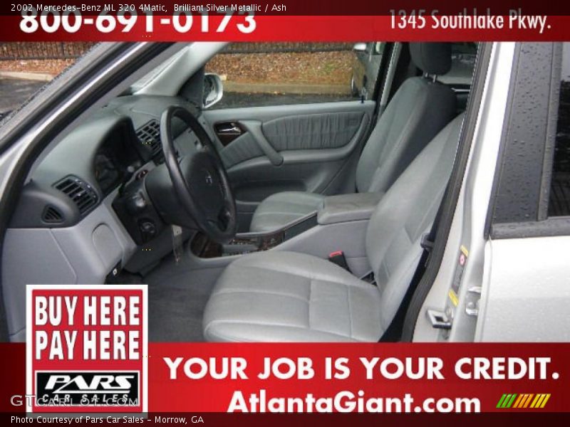 Brilliant Silver Metallic / Ash 2002 Mercedes-Benz ML 320 4Matic