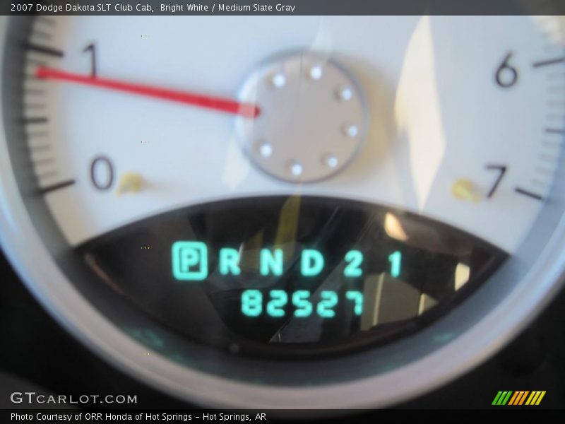 Bright White / Medium Slate Gray 2007 Dodge Dakota SLT Club Cab