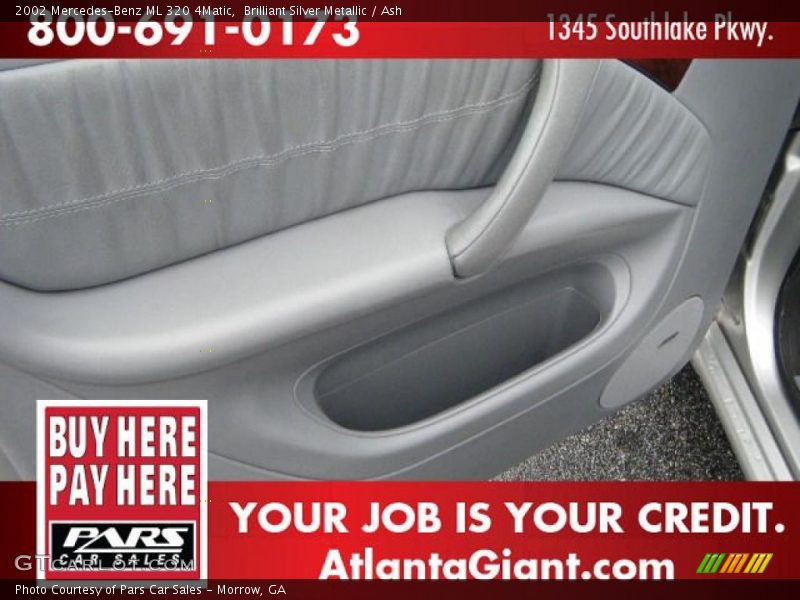 Brilliant Silver Metallic / Ash 2002 Mercedes-Benz ML 320 4Matic