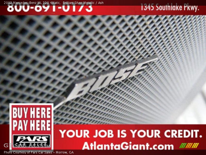 Brilliant Silver Metallic / Ash 2002 Mercedes-Benz ML 320 4Matic