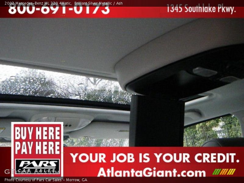 Brilliant Silver Metallic / Ash 2002 Mercedes-Benz ML 320 4Matic
