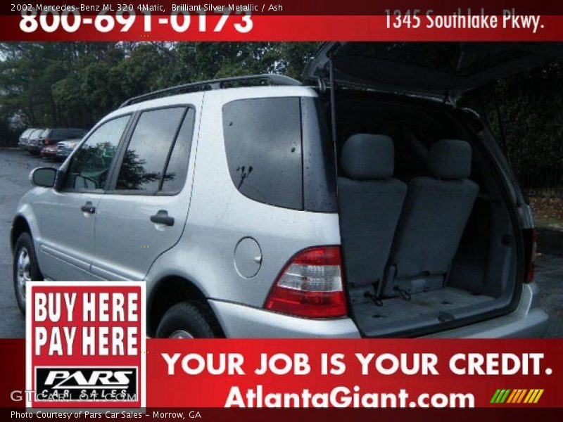 Brilliant Silver Metallic / Ash 2002 Mercedes-Benz ML 320 4Matic