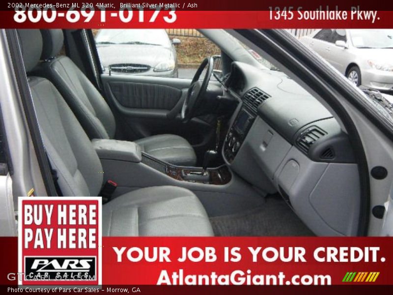 Brilliant Silver Metallic / Ash 2002 Mercedes-Benz ML 320 4Matic