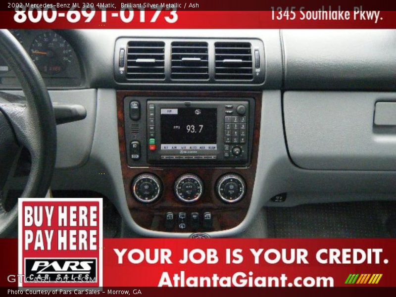 Brilliant Silver Metallic / Ash 2002 Mercedes-Benz ML 320 4Matic