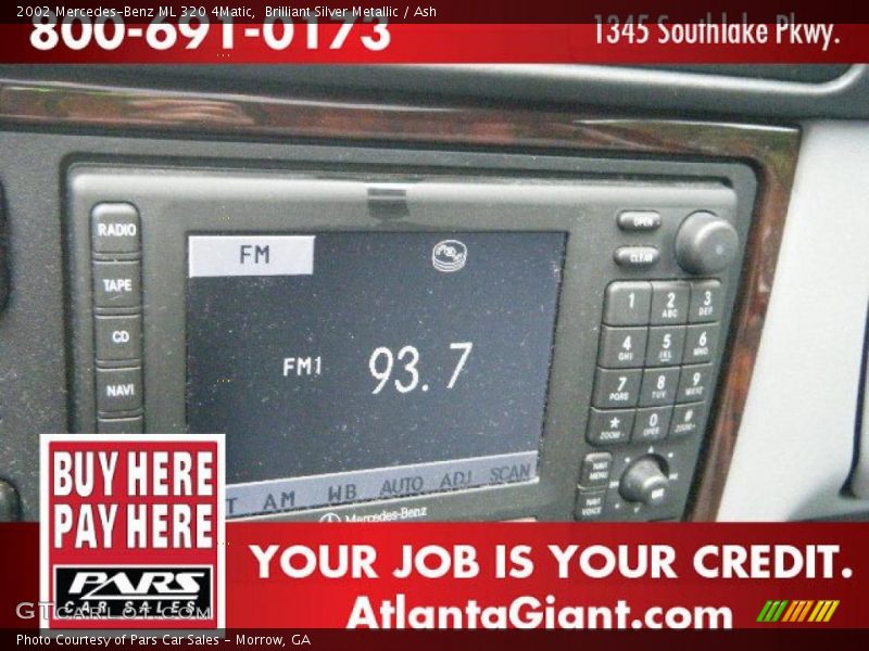 Brilliant Silver Metallic / Ash 2002 Mercedes-Benz ML 320 4Matic