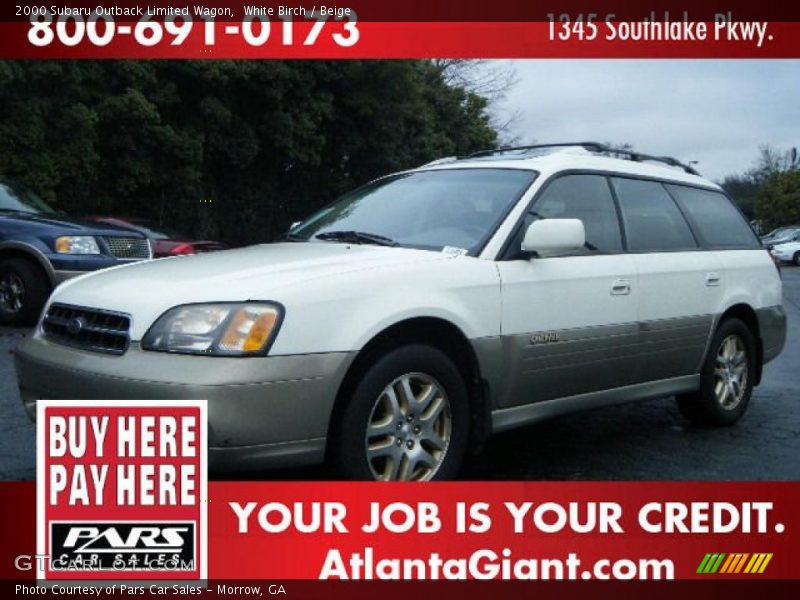 White Birch / Beige 2000 Subaru Outback Limited Wagon