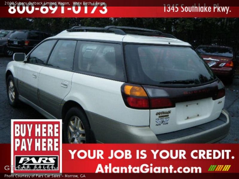 White Birch / Beige 2000 Subaru Outback Limited Wagon