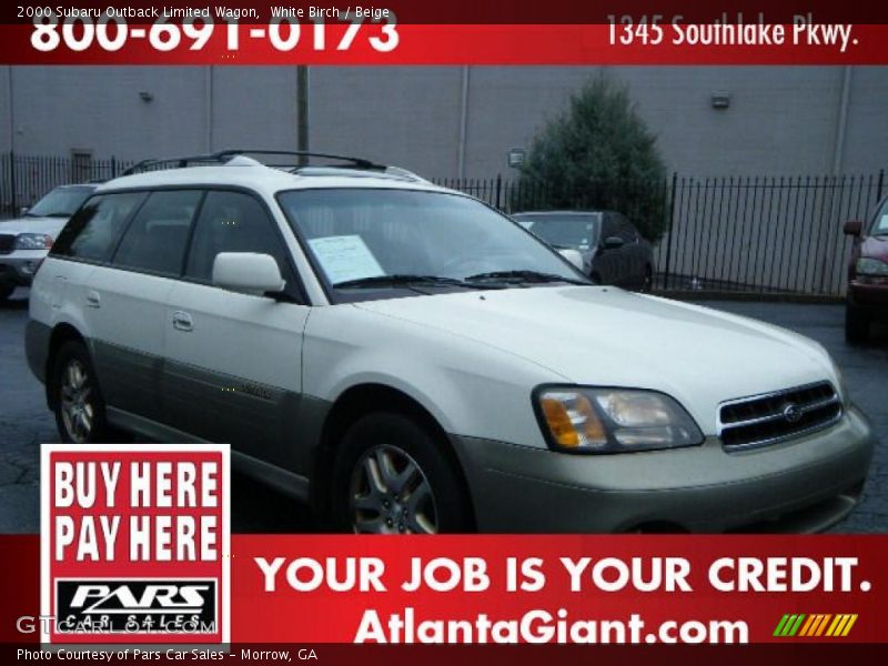 White Birch / Beige 2000 Subaru Outback Limited Wagon