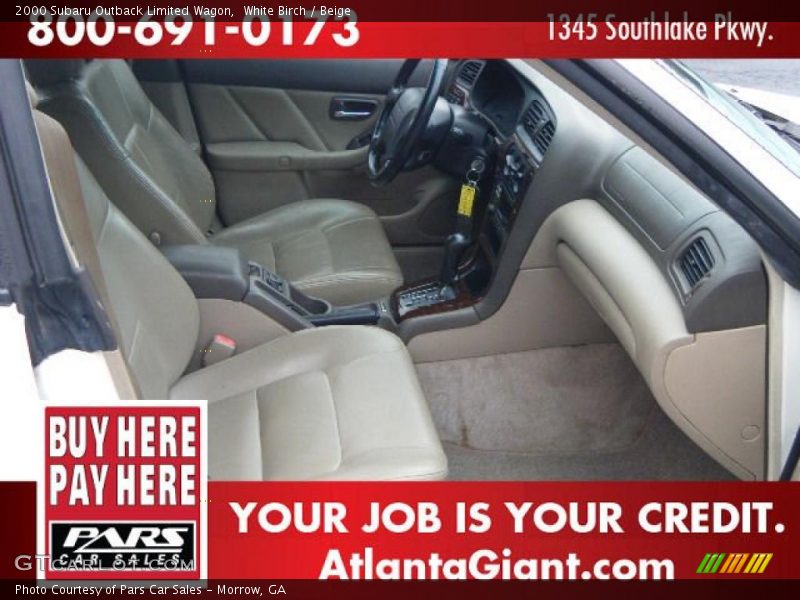 White Birch / Beige 2000 Subaru Outback Limited Wagon