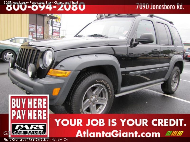 Black Clearcoat / Khaki 2005 Jeep Liberty Renegade