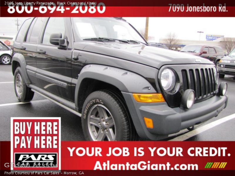 Black Clearcoat / Khaki 2005 Jeep Liberty Renegade