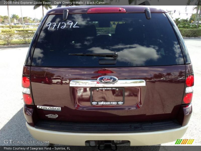 Dark Cherry Metallic / Black/Camel 2008 Ford Explorer Eddie Bauer