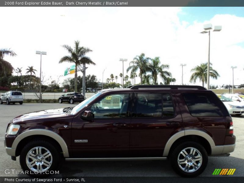 Dark Cherry Metallic / Black/Camel 2008 Ford Explorer Eddie Bauer