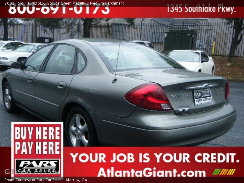 Spruce Green Metallic / Medium Parchment 2001 Ford Taurus SES