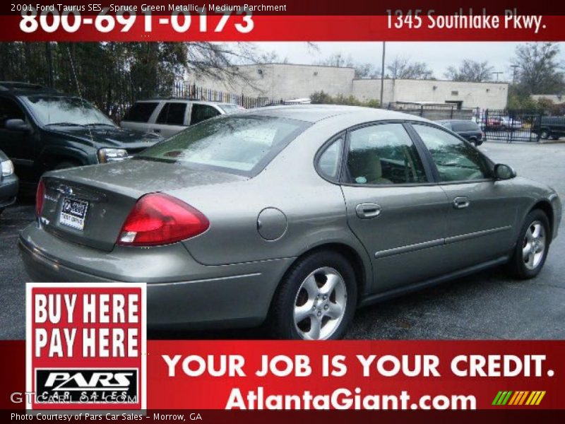 Spruce Green Metallic / Medium Parchment 2001 Ford Taurus SES