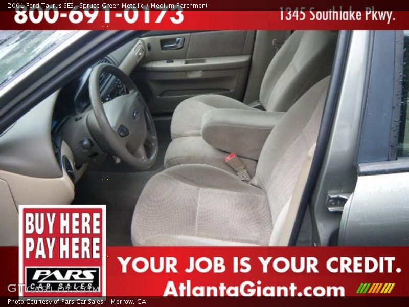 Spruce Green Metallic / Medium Parchment 2001 Ford Taurus SES