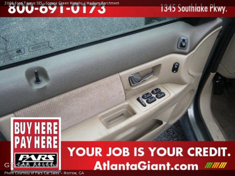Spruce Green Metallic / Medium Parchment 2001 Ford Taurus SES