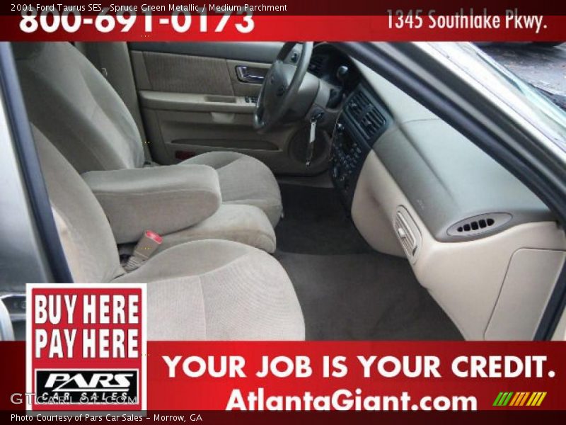 Spruce Green Metallic / Medium Parchment 2001 Ford Taurus SES