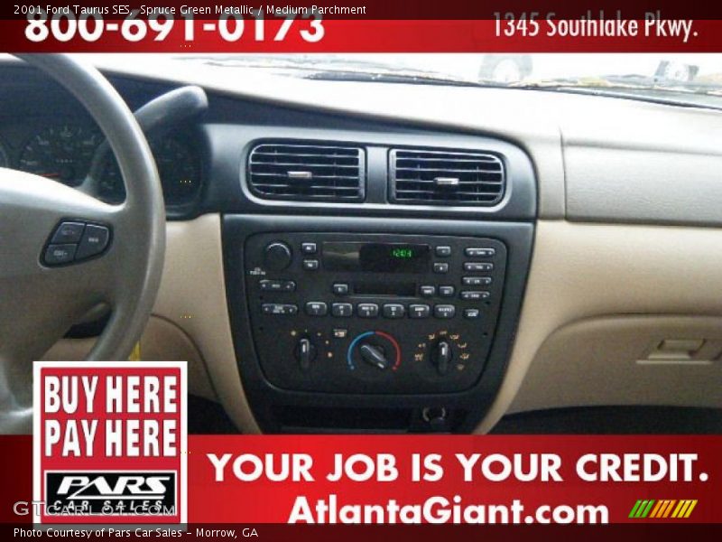 Spruce Green Metallic / Medium Parchment 2001 Ford Taurus SES