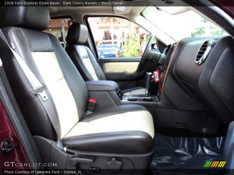 Dark Cherry Metallic / Black/Camel 2008 Ford Explorer Eddie Bauer