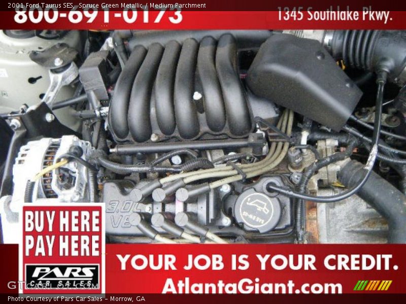 Spruce Green Metallic / Medium Parchment 2001 Ford Taurus SES