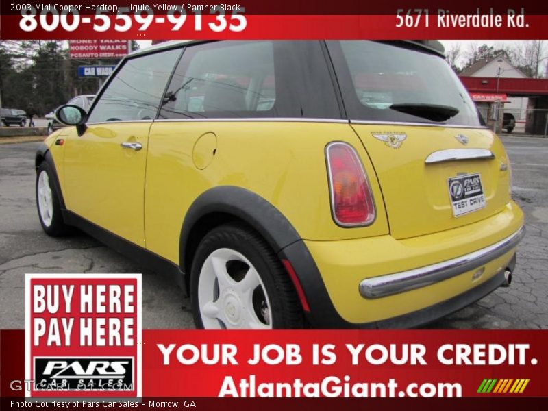 Liquid Yellow / Panther Black 2003 Mini Cooper Hardtop