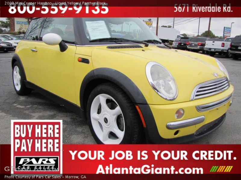 Liquid Yellow / Panther Black 2003 Mini Cooper Hardtop
