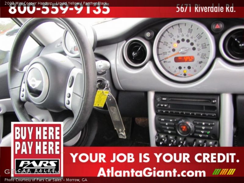 Liquid Yellow / Panther Black 2003 Mini Cooper Hardtop