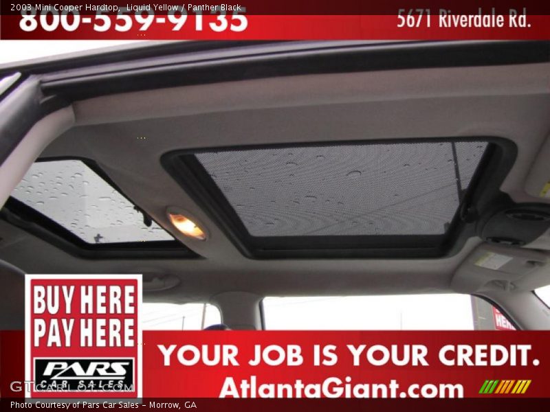 Liquid Yellow / Panther Black 2003 Mini Cooper Hardtop