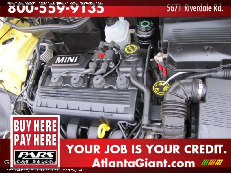Liquid Yellow / Panther Black 2003 Mini Cooper Hardtop