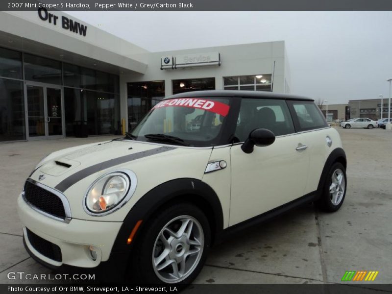 Pepper White / Grey/Carbon Black 2007 Mini Cooper S Hardtop