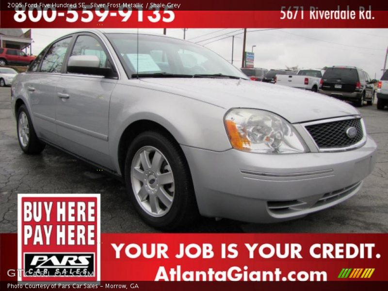 Silver Frost Metallic / Shale Grey 2005 Ford Five Hundred SE