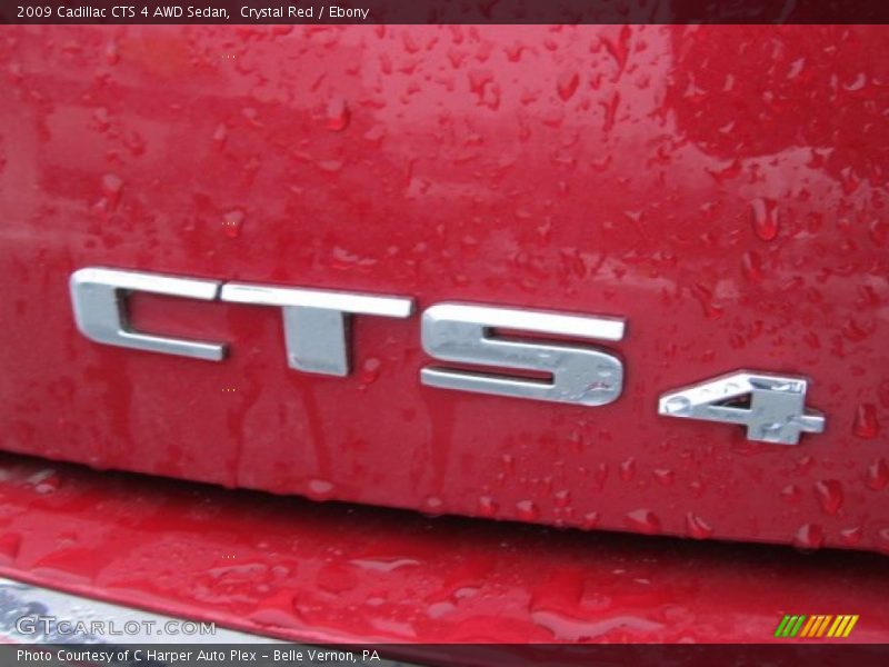 Crystal Red / Ebony 2009 Cadillac CTS 4 AWD Sedan