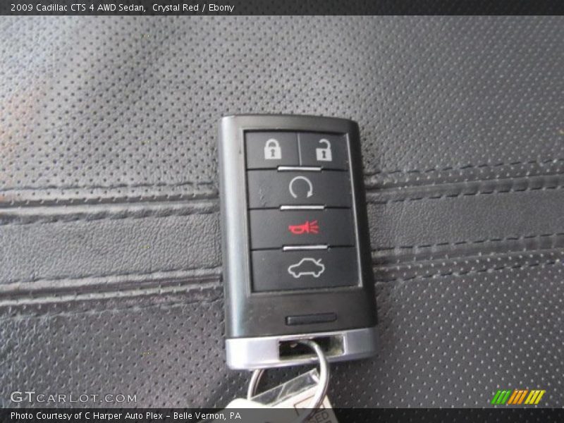 Crystal Red / Ebony 2009 Cadillac CTS 4 AWD Sedan