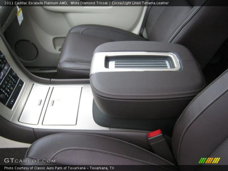 White Diamond Tricoat / Cocoa/Light Linen Tehama Leather 2011 Cadillac Escalade Platinum AWD