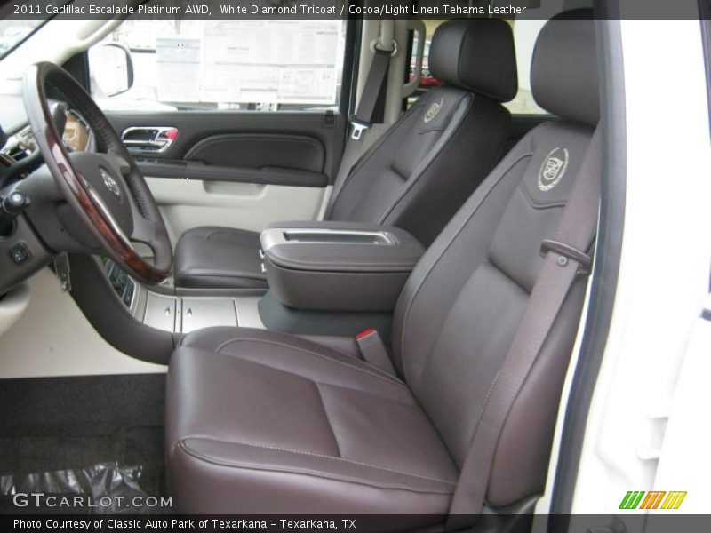  2011 Escalade Platinum AWD Cocoa/Light Linen Tehama Leather Interior