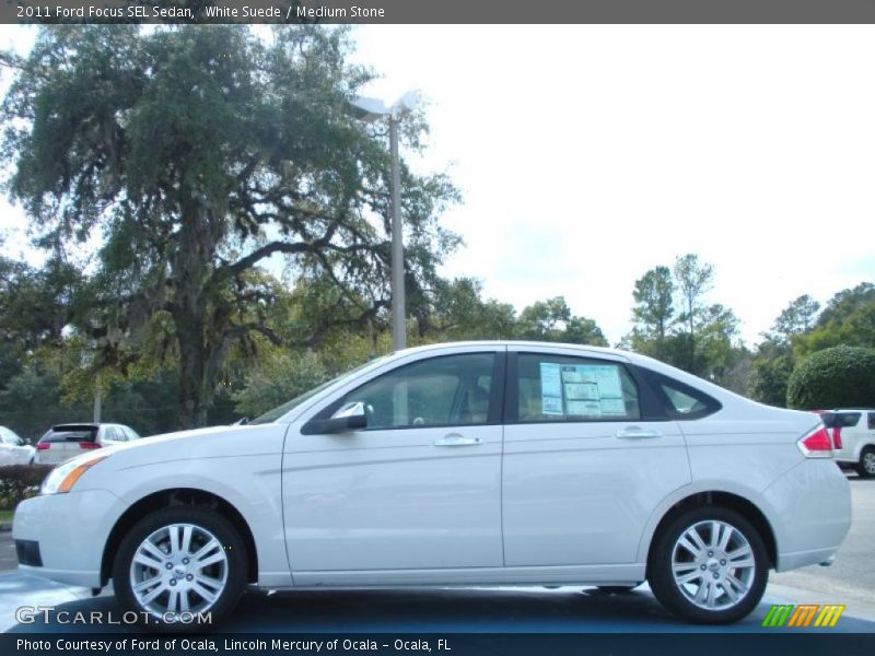 White Suede / Medium Stone 2011 Ford Focus SEL Sedan