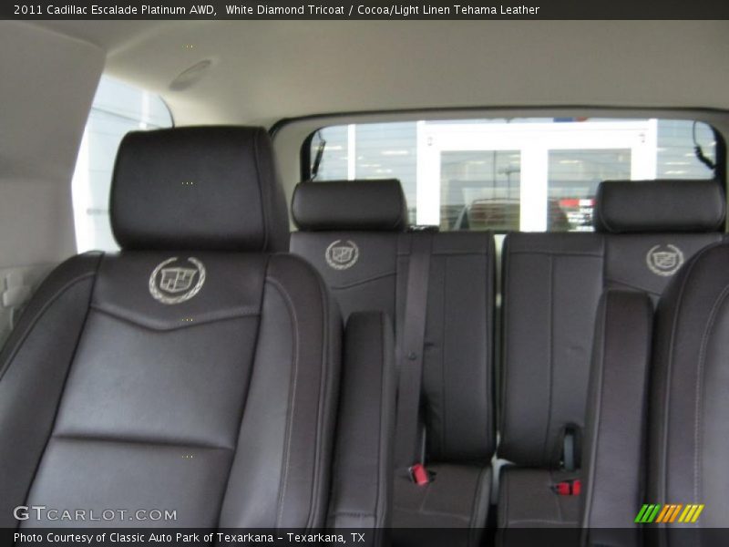 White Diamond Tricoat / Cocoa/Light Linen Tehama Leather 2011 Cadillac Escalade Platinum AWD