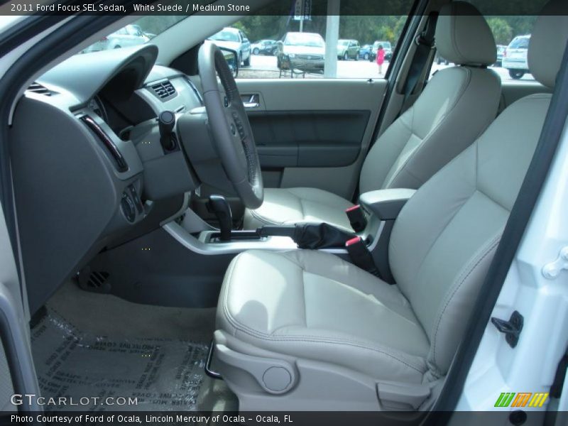 White Suede / Medium Stone 2011 Ford Focus SEL Sedan