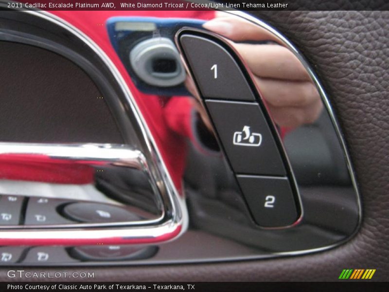 White Diamond Tricoat / Cocoa/Light Linen Tehama Leather 2011 Cadillac Escalade Platinum AWD