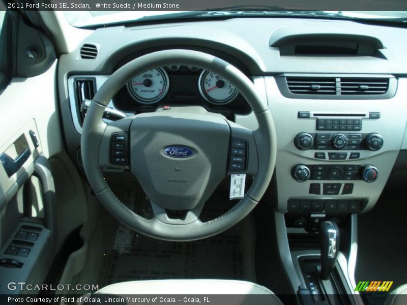 White Suede / Medium Stone 2011 Ford Focus SEL Sedan